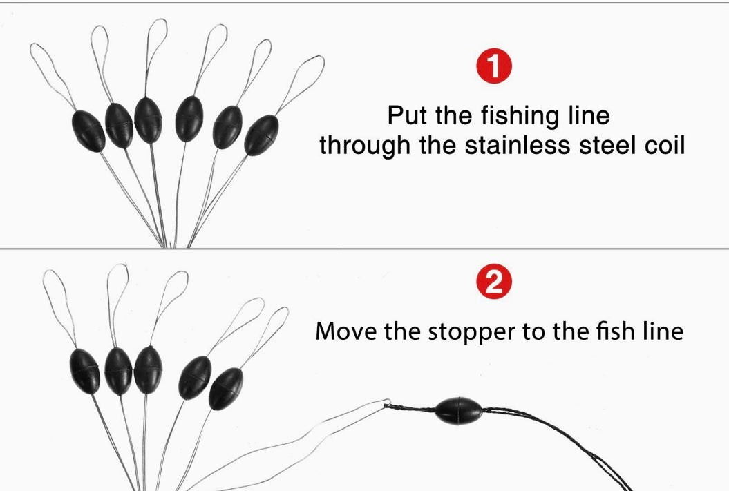 Black Rubber Bobber Stops (12 rubber stops ) – THUMP CRAPPIE CO.